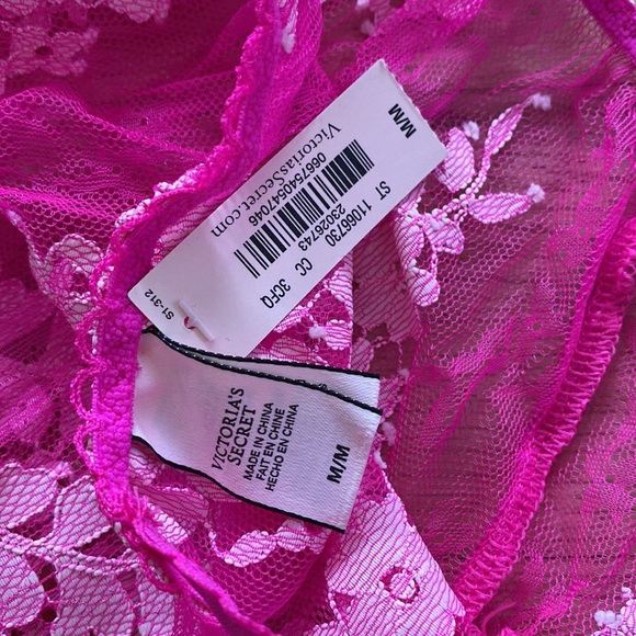 Victoria Secret hot pink lace bottom shorts - Picture 3 of 3